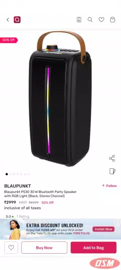 Blaupunkt Bluetooth Karaoke Party Speaker