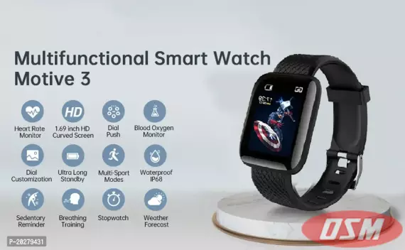 ID116 Smart Bracelet Fitness Tracker Color Screen Smart Watch Heart Ra