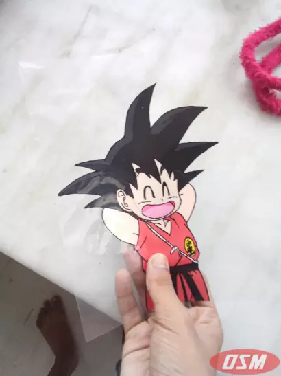 This Is A Custom GLASS PAINTING OF Goku