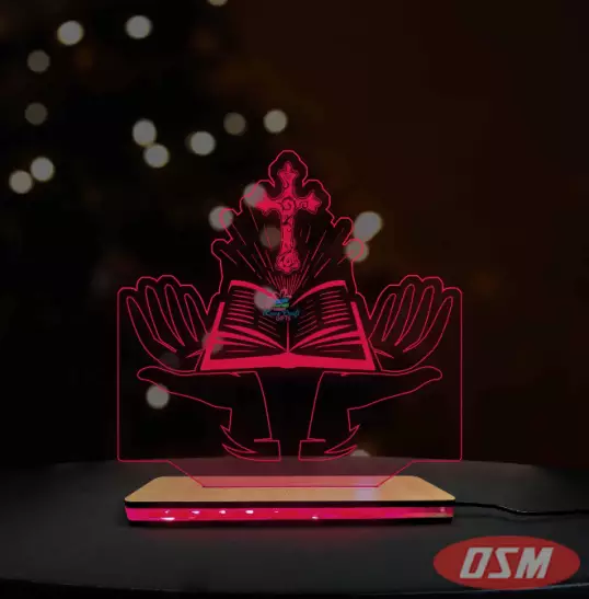 3D ACRYLIC MULTICOLORED LED TABLE JESUS LAMP