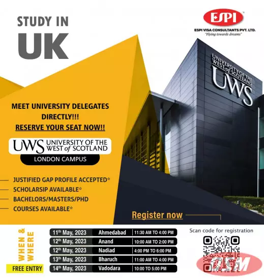 Book Now Your Seat For Studying In UK Without IELTS At UWS, London