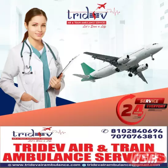 Safe And Comfortable Tridev Air Ambulance In Guwahati