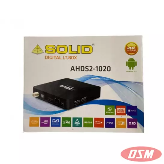 SOLID AHDS2-1020 Android 7.1+DVB-S2 1GB/8GB Android TV Box