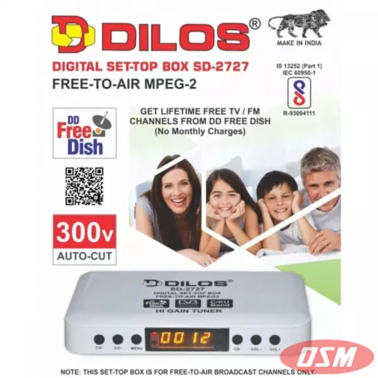 Dilos MPEG-2 SD-2727 DVB-S Digital FTA Set-Top Box