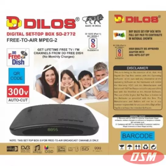 Dilos SD-2772 MPEG-2 SD DVB-S Digital FTA Set-Top Box