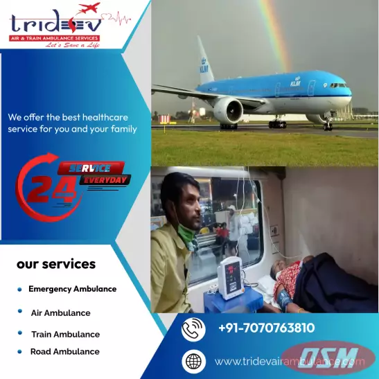 Tridev Air Ambulance In Kolkata - 24/7*365 Days For Patients