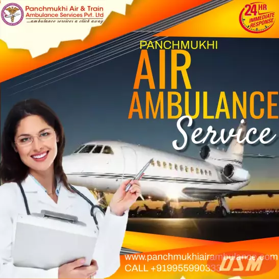 Get ICU, CCU Facilitated Panchmukhi Air Ambulance Services In Delhi