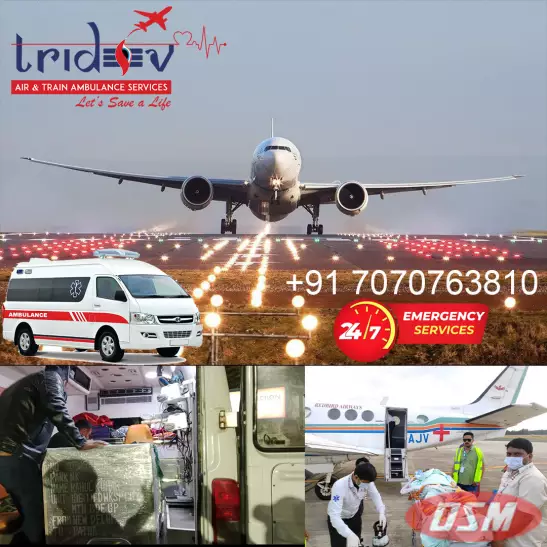 Emergency Life Support Tridev Air Ambulance Service In Guwahati