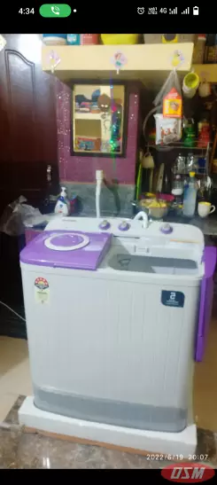 SAMSUNG 6 Kg 5 Star, Air Turbo Drying Semi Automatic Top Load Purple