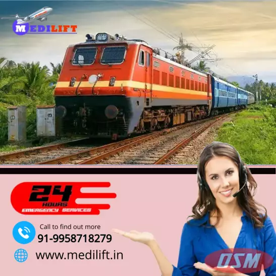 Medilift Train Ambulance Service In Delhi With Qualified Doctors