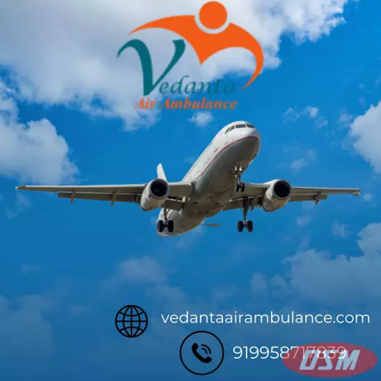 Vedanta Air Ambulance Service In Dibrugarh With Modern Medical Tools