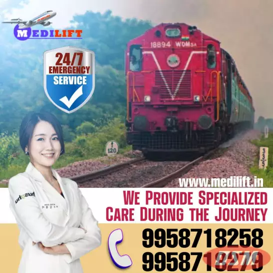 Medilift Train Ambulance Service In Ranchi With Finest Medical System