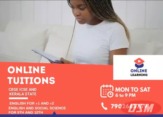 Online Tuitions For 9th, 10th, 11th And 12th, English And SST