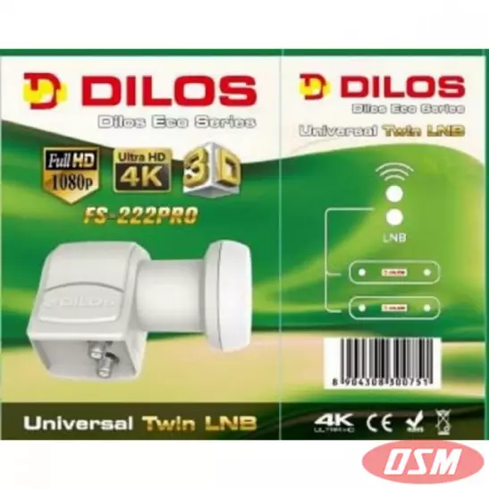 Dilos FS-222PRO Eco Series Universal Twin LNB