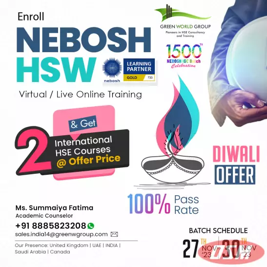 NEBOSH HSW Certification Training In India