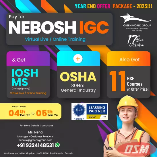 NEBOSH IGC Certificate In Mumbai