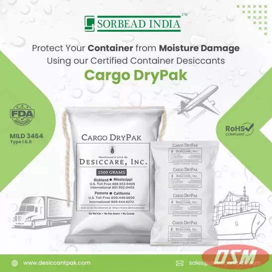 Desiccant Bags Moisture Solution For Export Industry