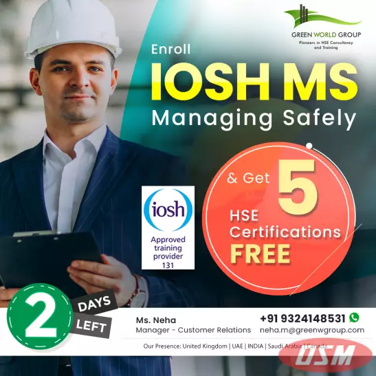 Study IOSH MS With Five HSE Course At Offer Price