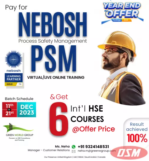NEBOSH PSM Training In Mumbai!