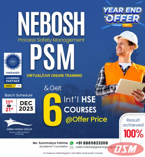 Take Nebosh PSM In HYDERABAD Offer Price