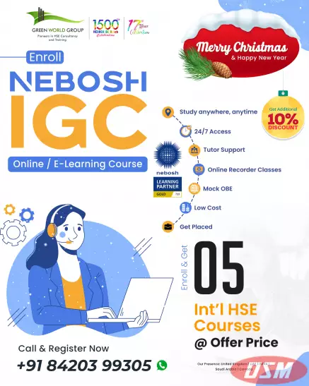 NEBOSH IGC E-Learning Training In West Bengal @37999/- INR