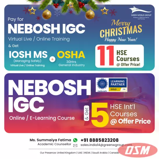 Best NEBOSH IGC Course Training @ Green World Group