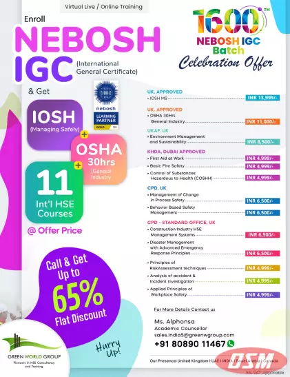 Unlock Your Safety Career With Nebosh IGC At 65% Off!