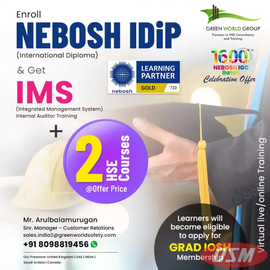 NEBOSH International Diploma (IDip) In Chennai