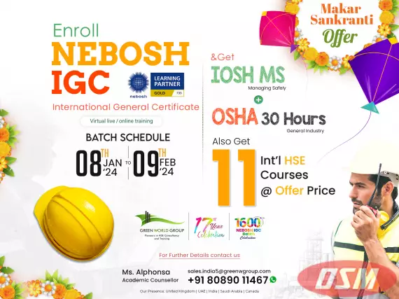 NEBOSH IGC Kerala Rs 37,999| Best Offer - Green World Group