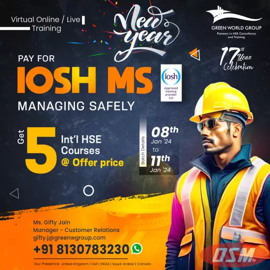 Green World Group's IOSH MS Course In Punjab.