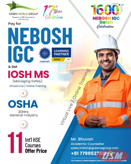 NEBOSH IGC Courses At Green World Group In Andhra Pradesh!
