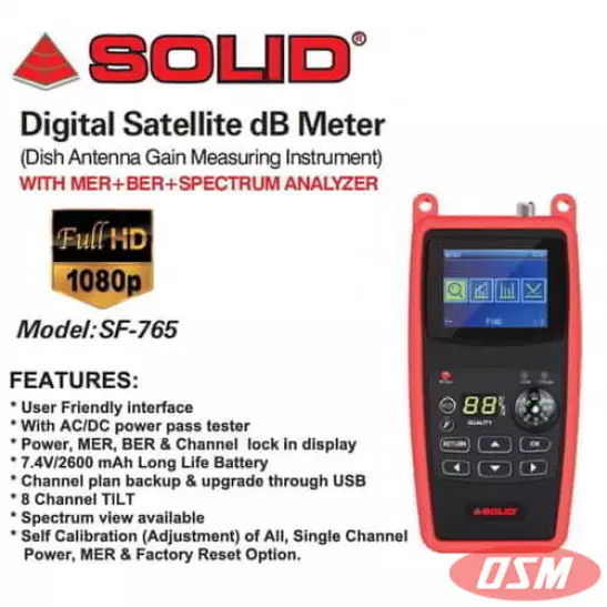Solid SF-765 Digital Cable TV DB Meter