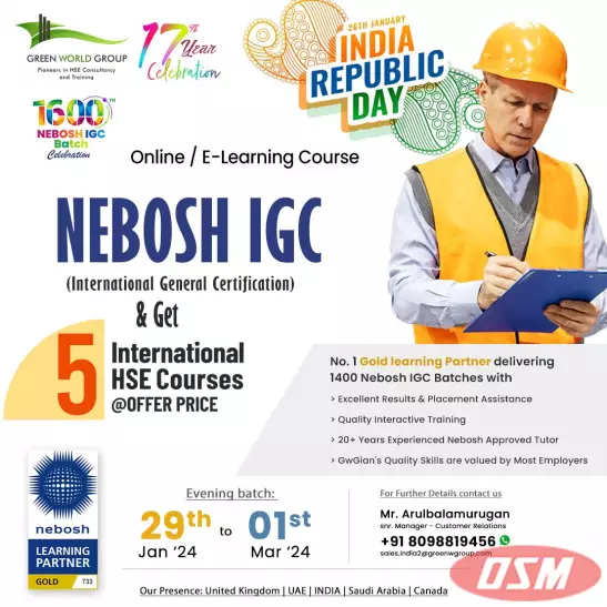 Elevate Your Safety Expertise With Nebosh IGC E-learning !