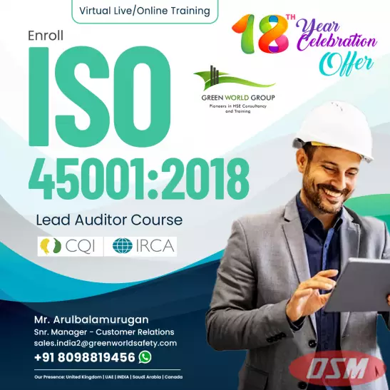 ISO 45001:2018 Lead Auditor Course Training