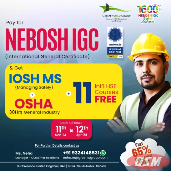 NEBOSH  IGC  Course Training With  Free DEMO Session!