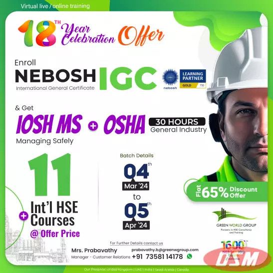 Enhance Your Career In Safety With The Top-notch NEBOSH IGC