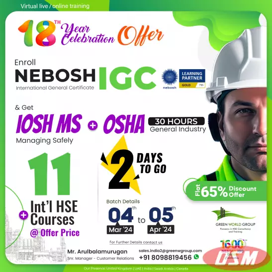 Nebosh IGC In Chennai Online Certification