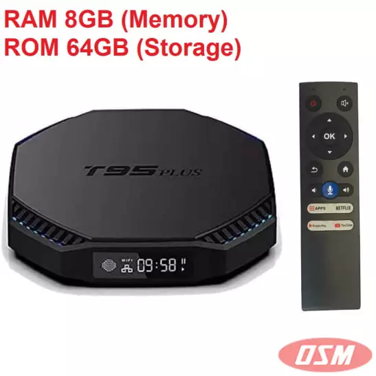 T95 Plus AHD-1035 8GBRAM/64GBROM Android 11 TV Box