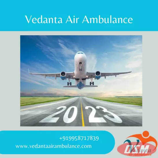 Vedanta Air Ambulance In Varanasi With Emergency Medical Equipment