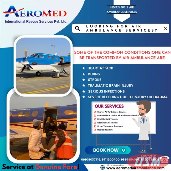 Aeromed Air Ambulance Service In Patna