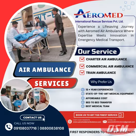 Aeromed Air Ambulance Service In Kolkata