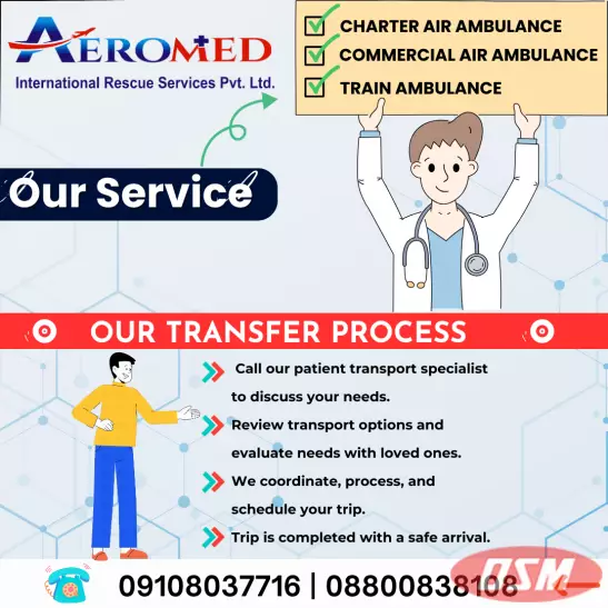 Aeromed Air Ambulance Service In Ranchi
