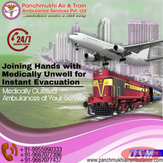 Pick Panchmukhi Air Ambulance Services In Dibrugarh For Safe Medical