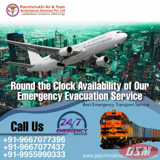 Take Panchmukhi Air Ambulance Services In Jamshedpur With ICU Facility