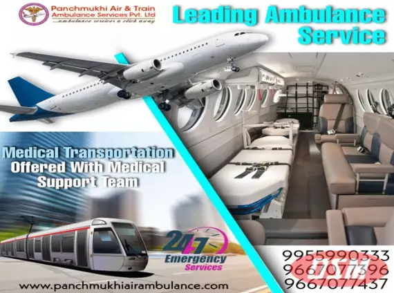 Hire Top-grade Panchmukhi Air Ambulance Services In Siliguri With ICU