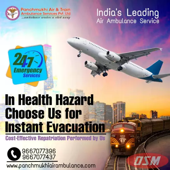 Take Panchmukhi Air Ambulance Services In Patna With Advanced ICU