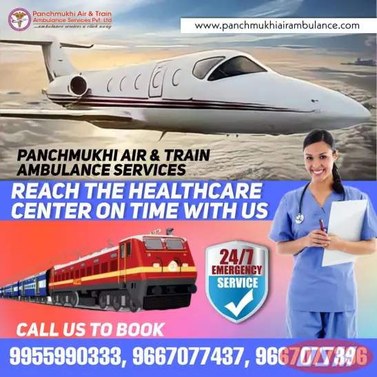 Use Panchmukhi Air Ambulance Services In Dibrugarh With Hi-tech ICU