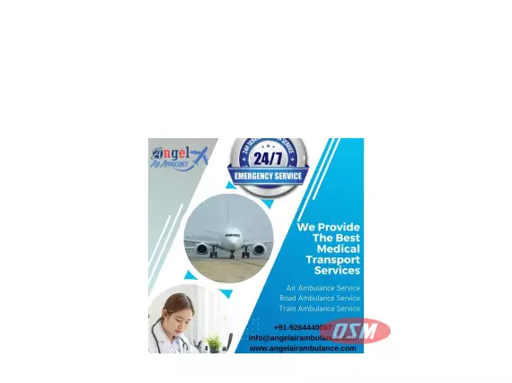 Angel Air Ambulance Service In Bagdogra  All Kind Medical Amenities