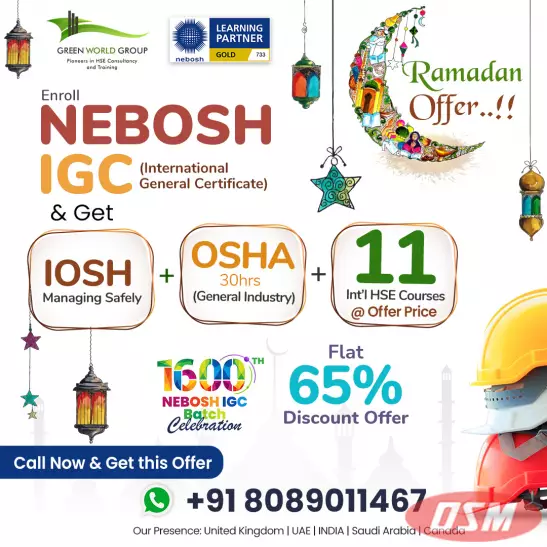 Nebosh IGC Course In Kerala 65% Offer!