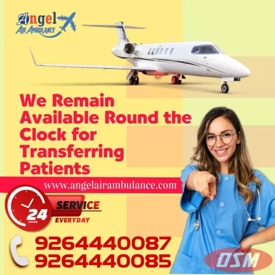 Book Angel Air Ambulance In Bhopal For Hassle-Free Relocation